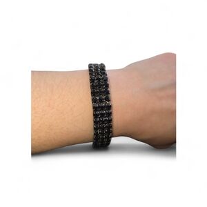 Black Crystal Stretch Bracelet